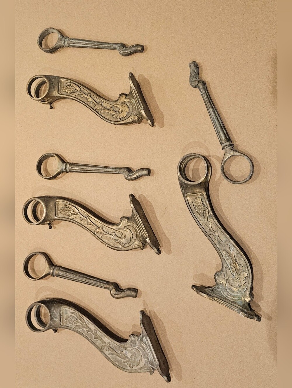 Antique Brass Victorian Bar Rail